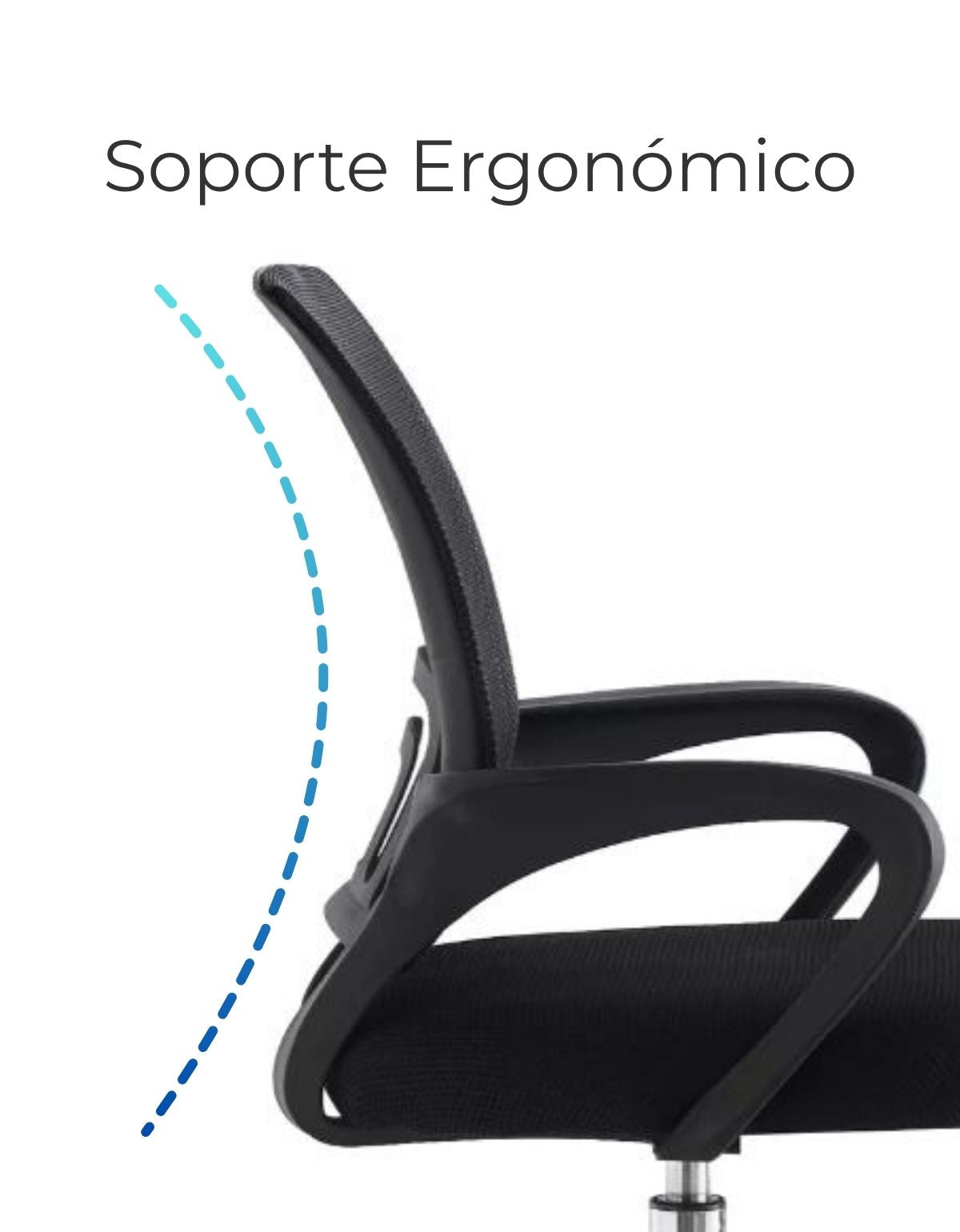 Silla de Oficina Excelente para Home Office con Altura ajustable y Respaldo con Soporte Lumbar
