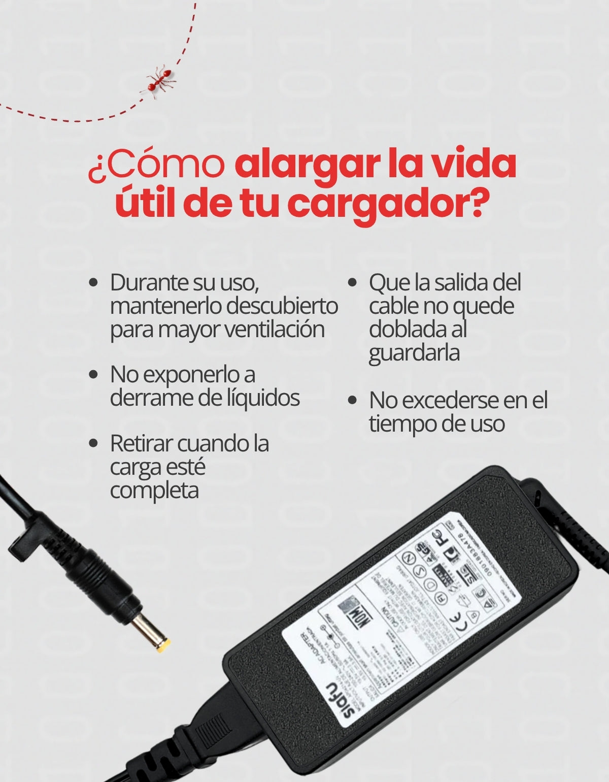 Cargador para Laptop HP® 65W 18.5V 3.5A con Punta Amarilla de 5mm x 2.5 mm