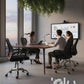 Silla de Oficina Excelente para Home Office con Altura, Respaldo con Soporte Lumbar