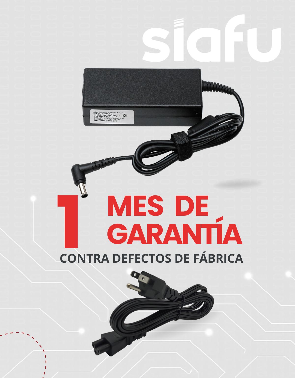 Cargador para Laptop Monitor Desktop Samsung® A4514 Ap04914 14V, 3A, 42W punta 6.5 x 4.4 mm