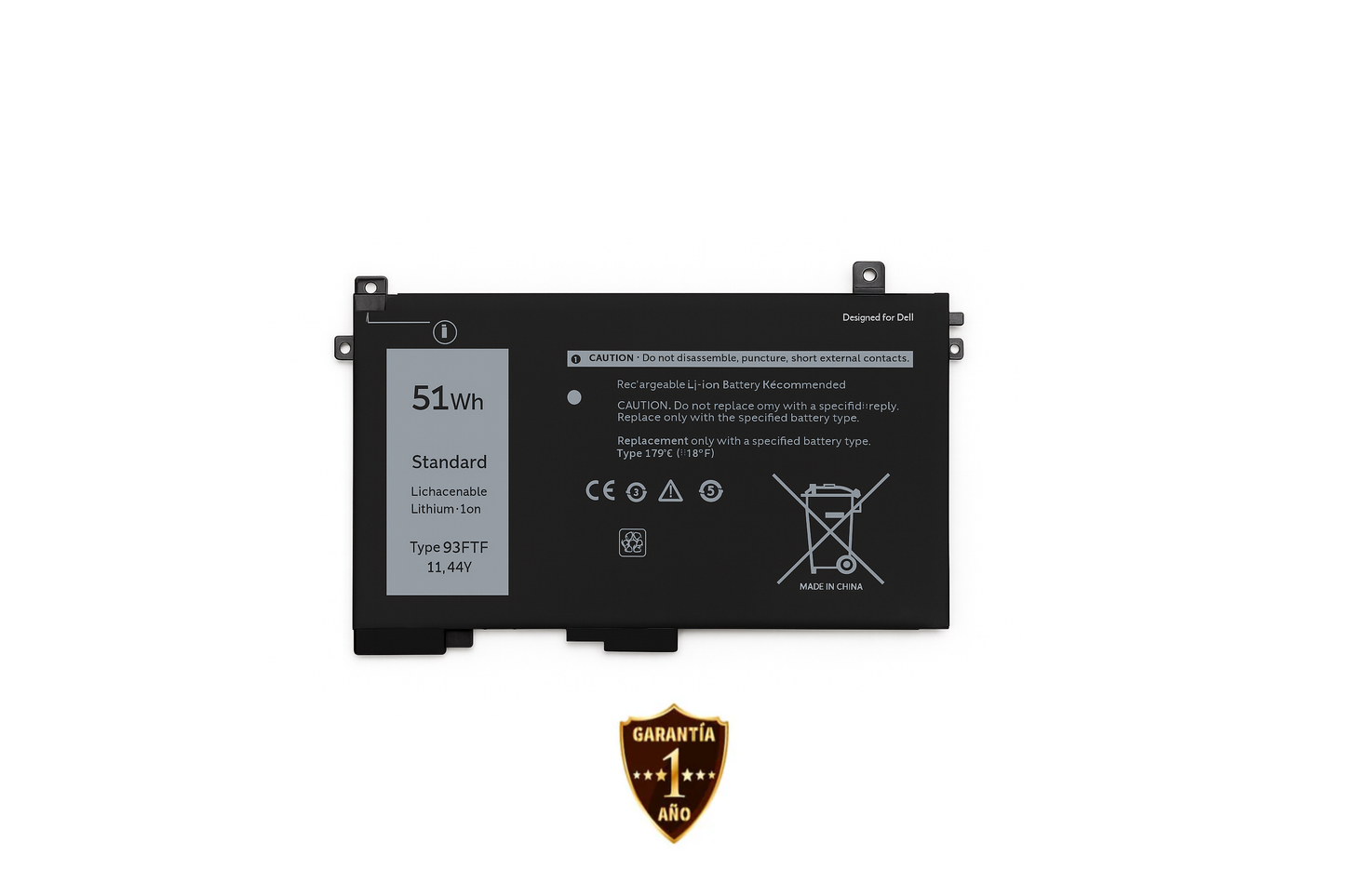 Batería para Laptop Dell® Latitude 93FTF de 51Wh