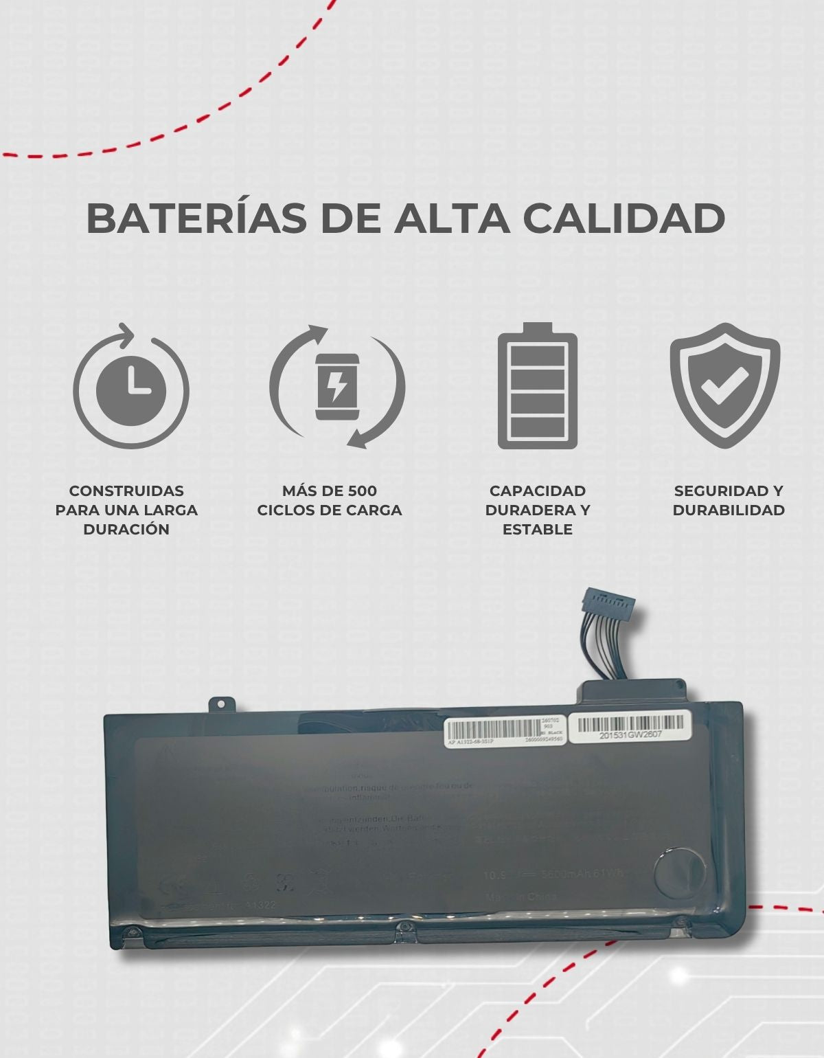 Batería para MacBook™ 13.3 A1278 A1322 2010 2009 Con Desarmador y 5800mAh