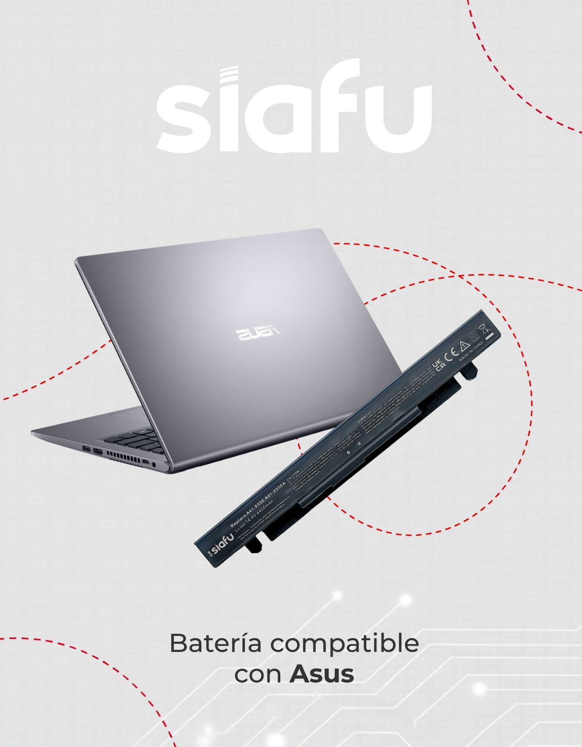 Batería para Laptop Asus® a41-x550a 4400mah