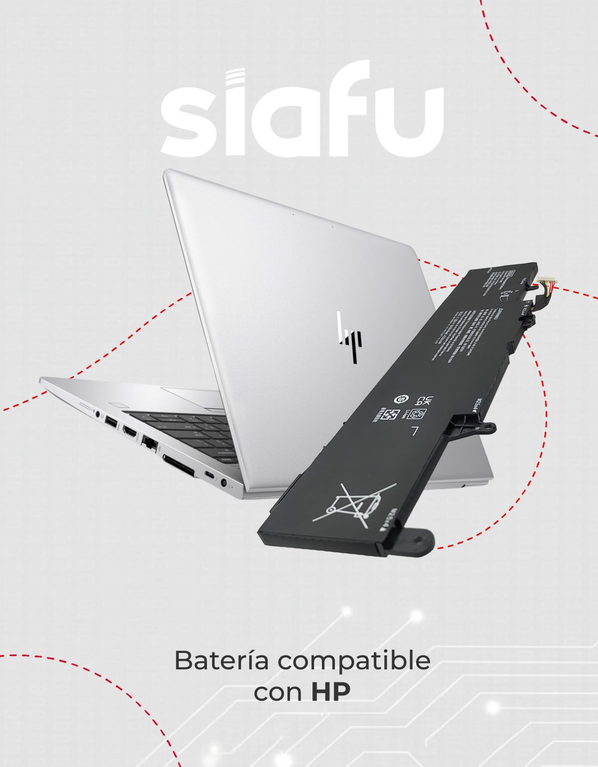 Batería SS03XL para Laptop HP Elitebook 730 con 2200mAh