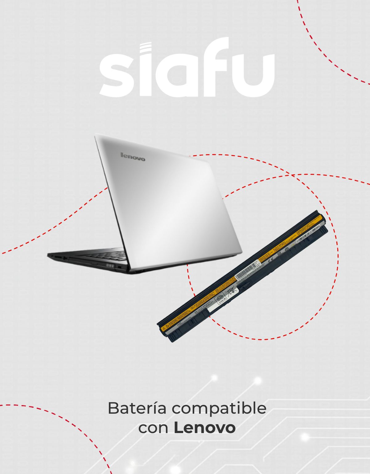 Batería para laptop Lenovo® G400s G50-30 G50-45 G50-70 con 2600 mAh