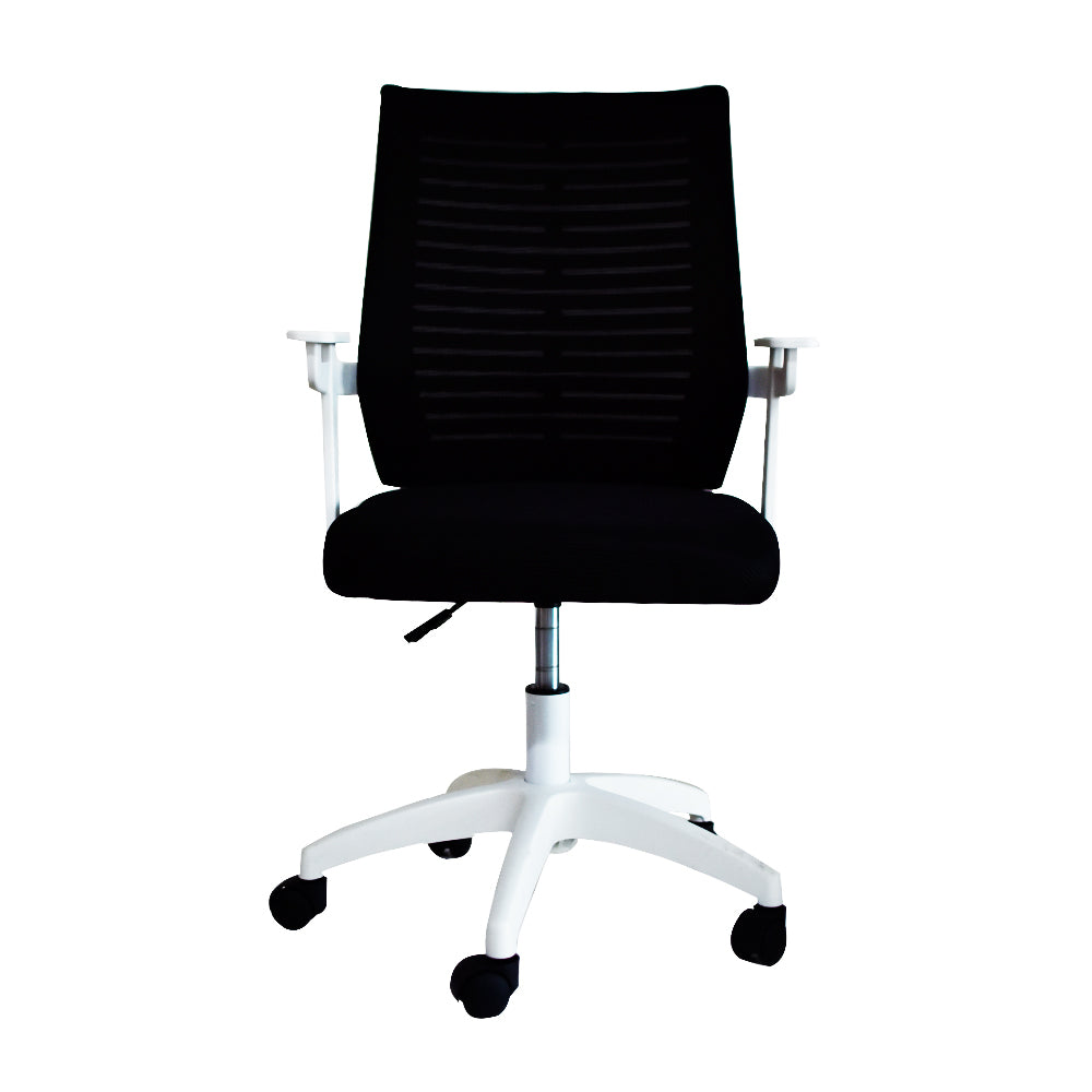 Silla de Oficina con Respaldo Ergonómico color Negro y Blanco