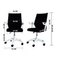 Silla de Oficina con Respaldo Ergonómico color Negro y Blanco