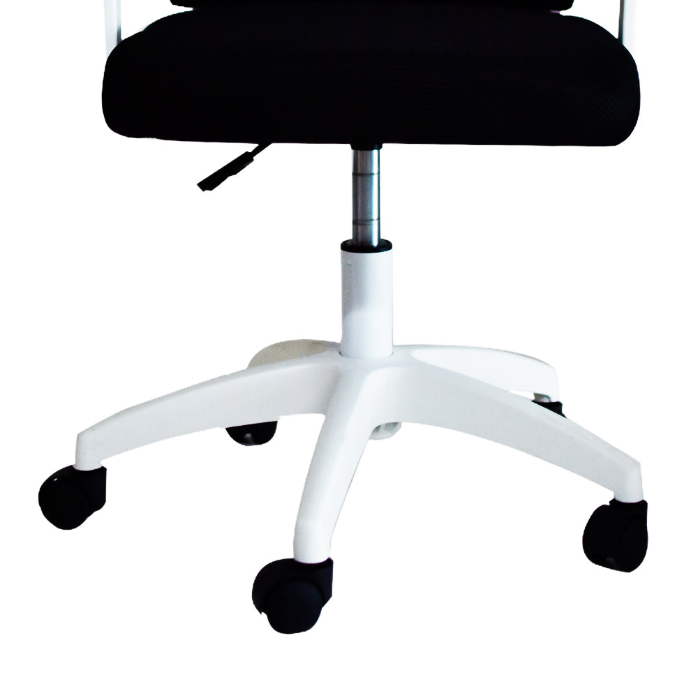 Silla de Oficina con Respaldo Ergonómico color Negro y Blanco