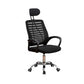 Silla de oficina muy cómodo con Apoya Cabeza, Tapizado Mesh color Negro