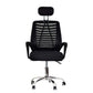Silla de oficina muy cómodo con Apoya Cabeza, Tapizado Mesh color Negro