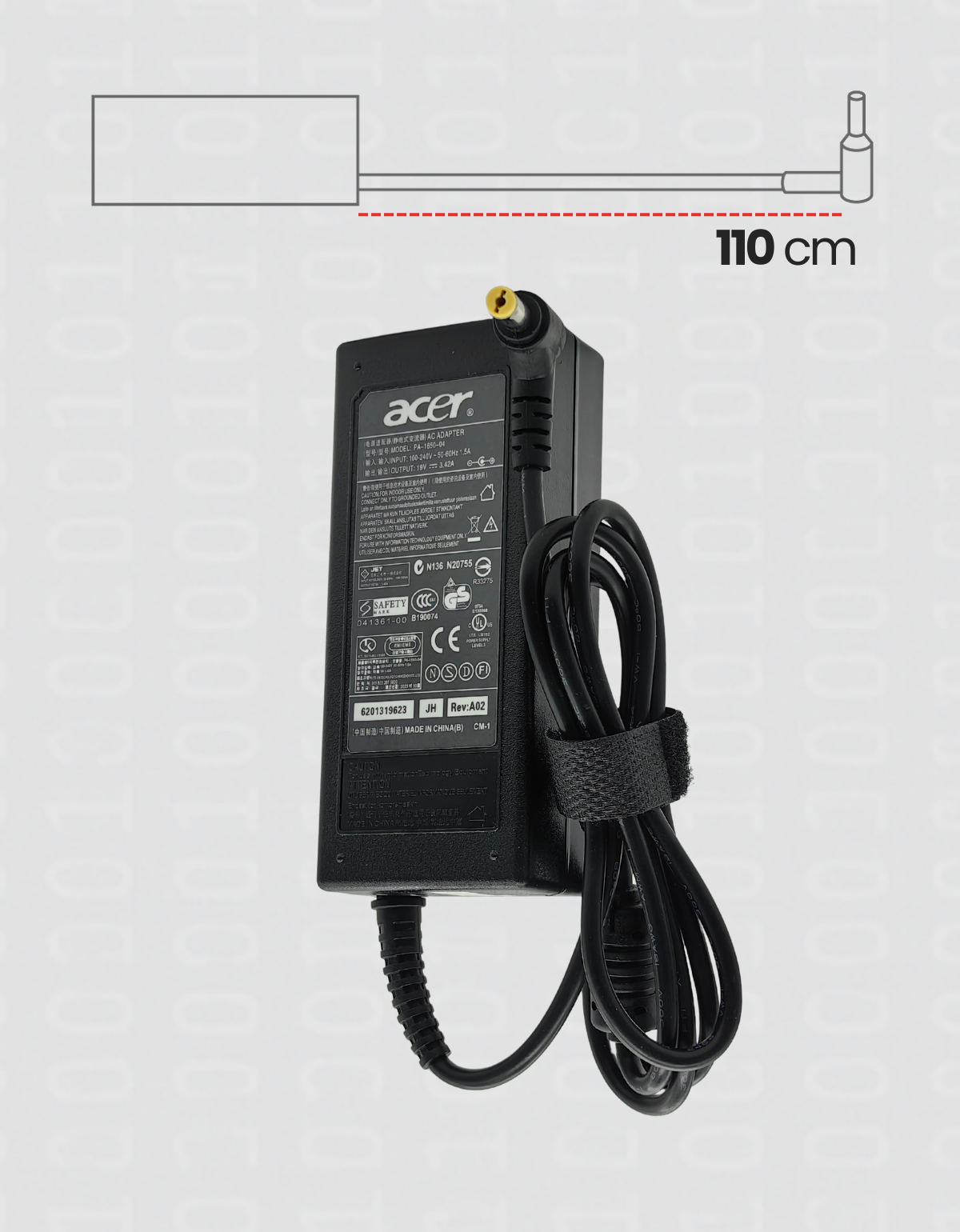 Cargador para Laptops Acer y Gateway P5ws0 19V 3.42A Carga Rápida con 65W Punta 5.5 x 1.7mm