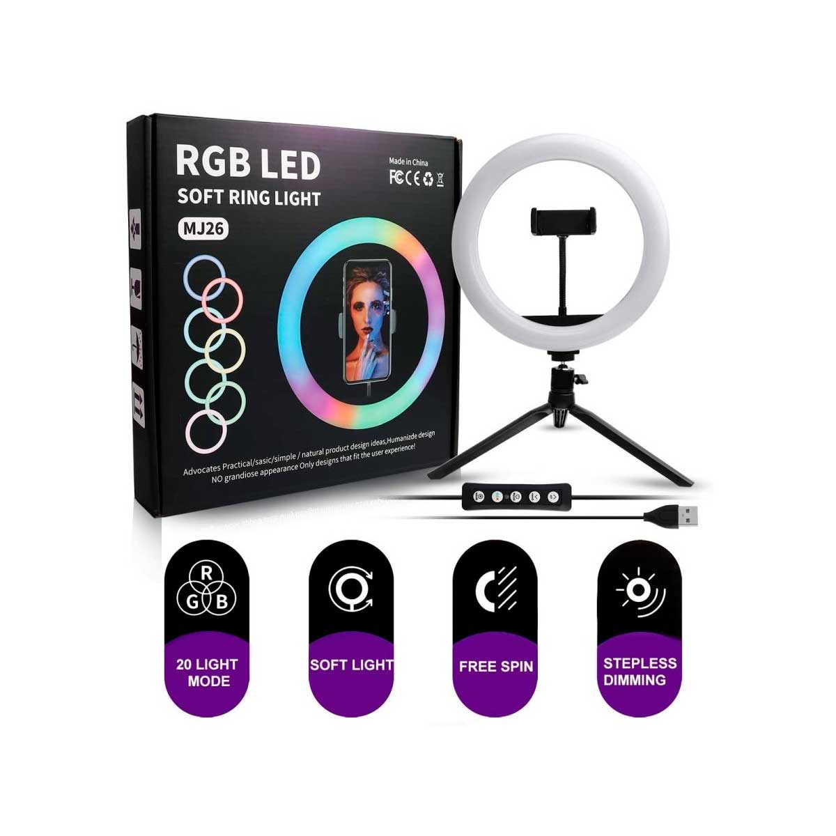 NUEVO Aro de Luz Led RGB: ¡Haz que tus videos de TikTok y fotos de Instagram Destaquen con nuestro!