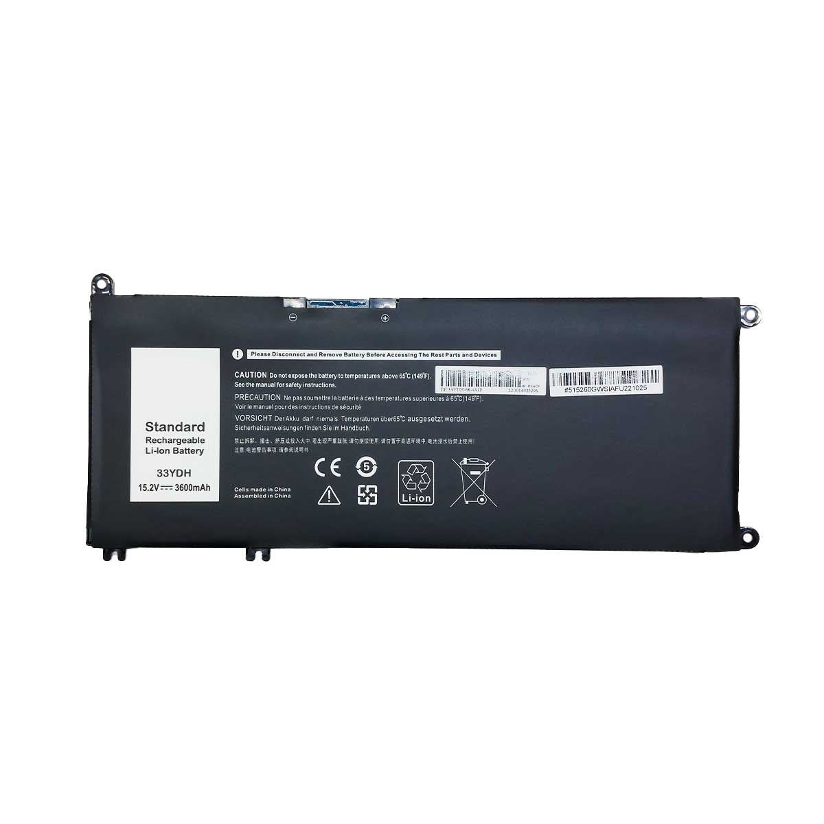 Batería para Laptop Dell® 33ydh 99nf2 0w7nxd W7nxd con 3600mAh
