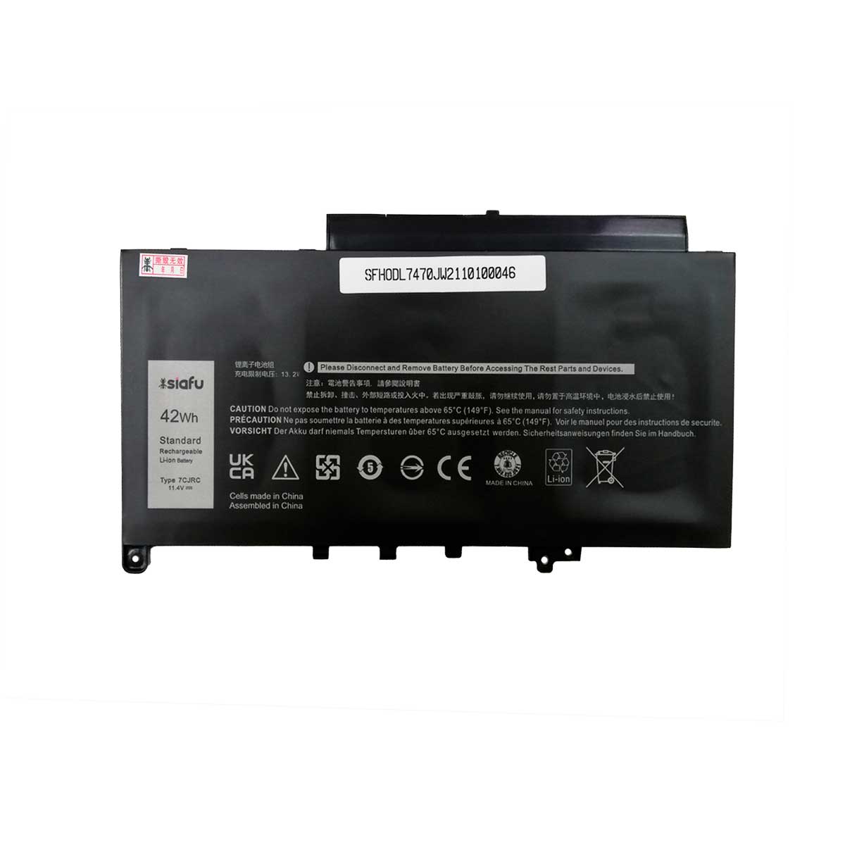 Batería 7CJRC para Laptop Dell® Latitude™ e7270 e7470 con 42w