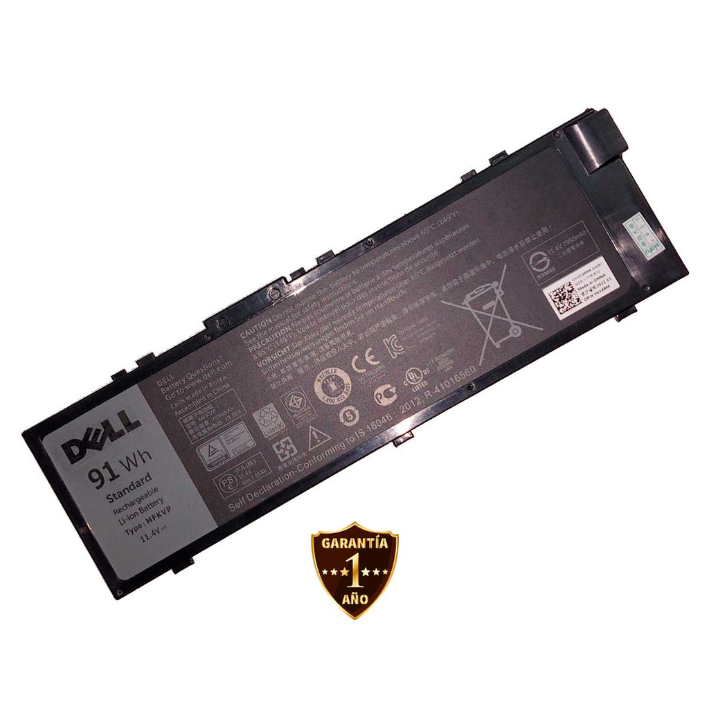 Batería para Laptop Dell® Precision Mfkvp 7510 7520 M7510 7720 con 8000 mAh