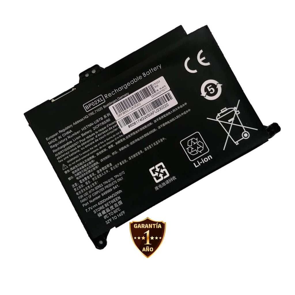 Batería para Laptop HP® Bp02xl 15z 15au 849909-850 Hstnn-lb7h Certificada con 3900mAh