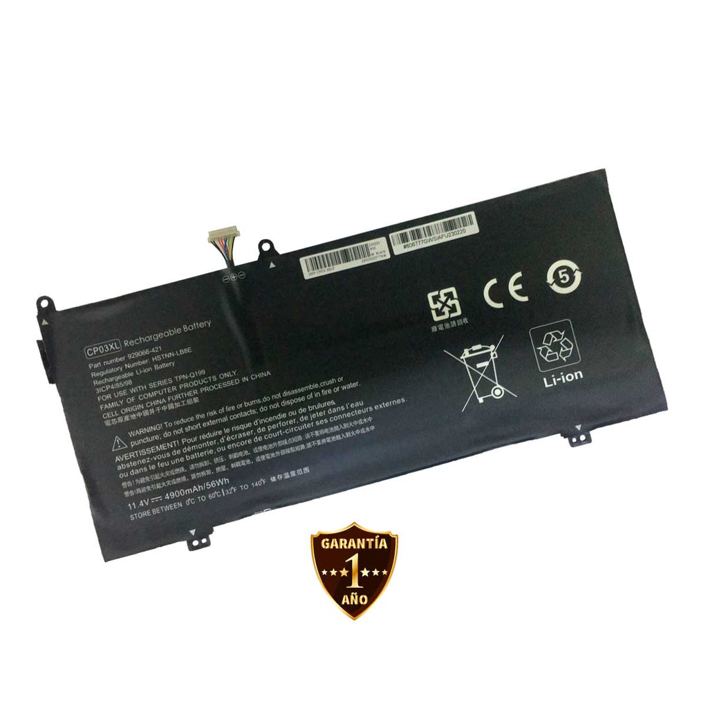 Batería CP03XL para Laptops HP® Spectre con 4900mAh y 56Wh