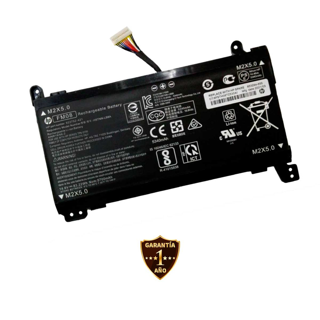 Batería FM08/FM08XL para Laptop HP® Omen con 5340mah