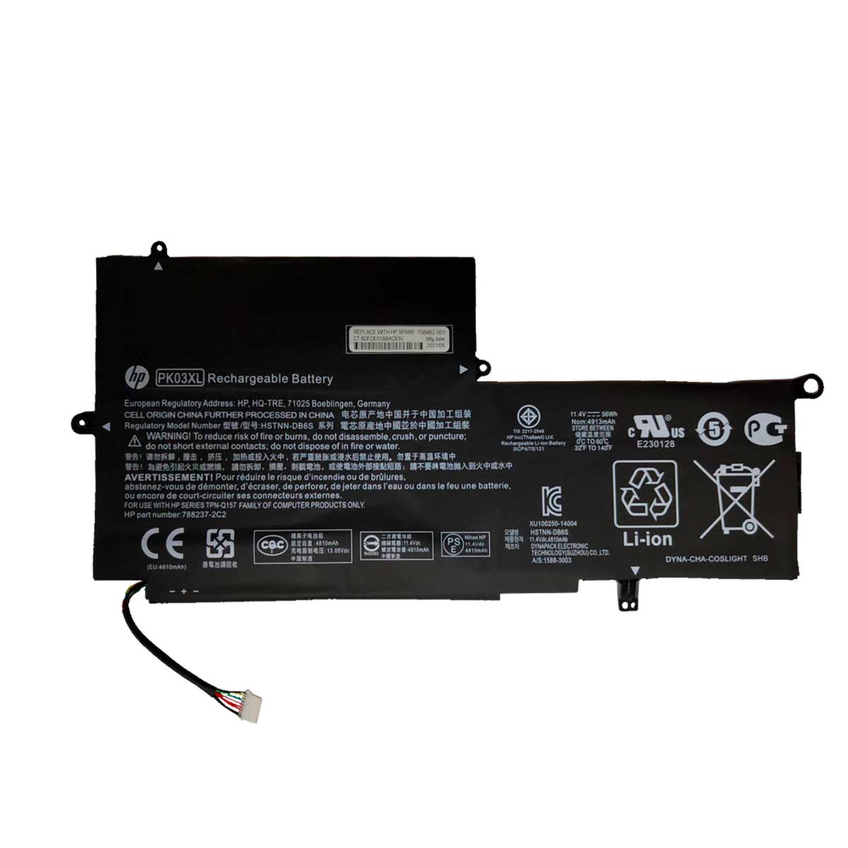 Batería para Laptop HP® Spectre™ x360 13 4000nf pk03xl con 4913mAh