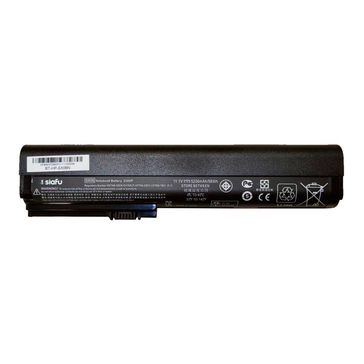 Batería para Laptop HP® Elitebook™ 2560p 2570P sx06 5200mah