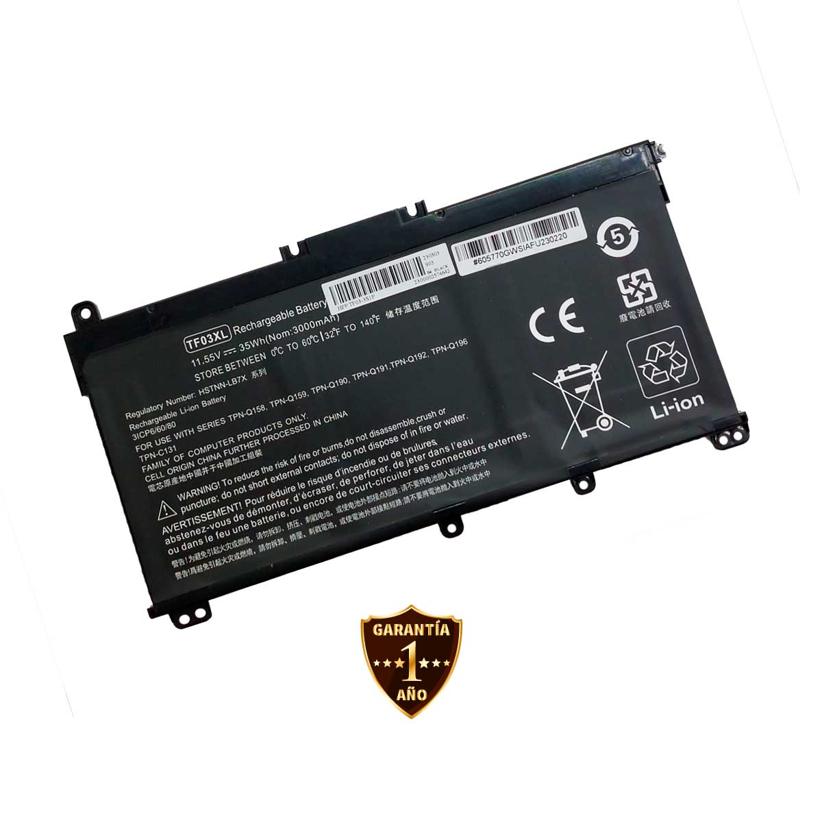 Wikinu TF03XL 920070-855 Batería para HP Pavilion 14-BF 14-BK 15-CC 15-CD 15-CK 17-AR X360 14M-CD0001dx 15-CC0XX 15-CC1XX 15-CD0XX 15-CC050WM 15-CD040WM 920046-421 920046-121 920046-541 Wikinu TF03XL 920070-855 Batería para HP Pavilion 14-BF 14-BK 15-CC 15-CD 15-CK 17-AR X360 14M-CD0001dx 15-CC0XX 15-CC1XX 15-CD0XX 15-CC050WM 15-CD040WM 920046-421 920046-121 920046-541