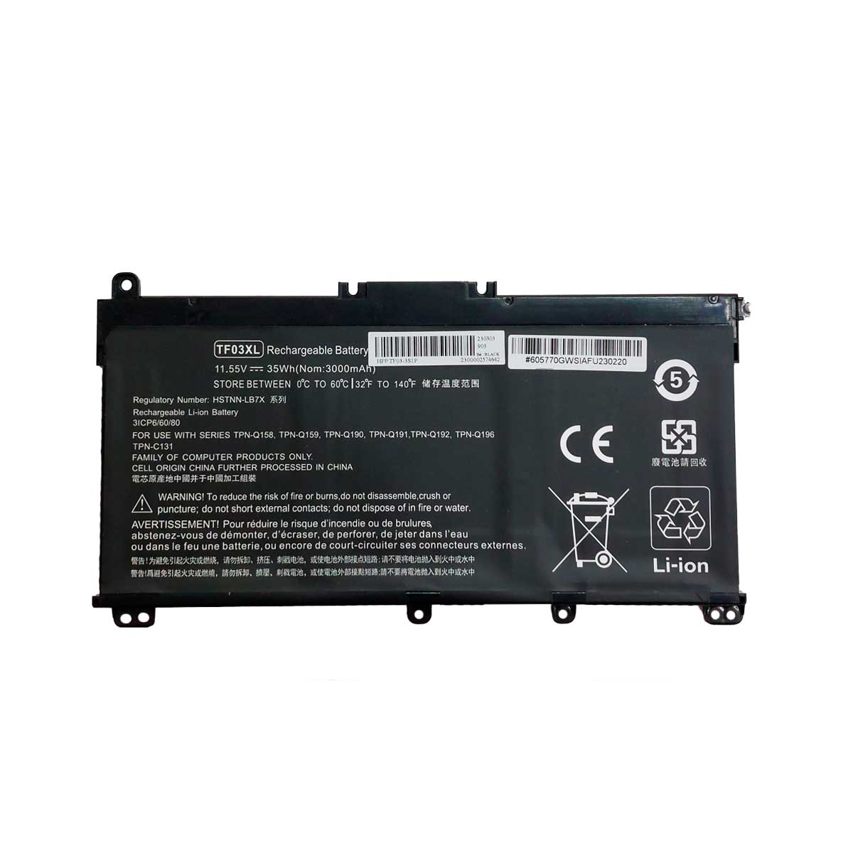 Batería para Laptop HP® Pavilion™ 15-cc Pavilion 14-bf Tf03xl con 3000mAh