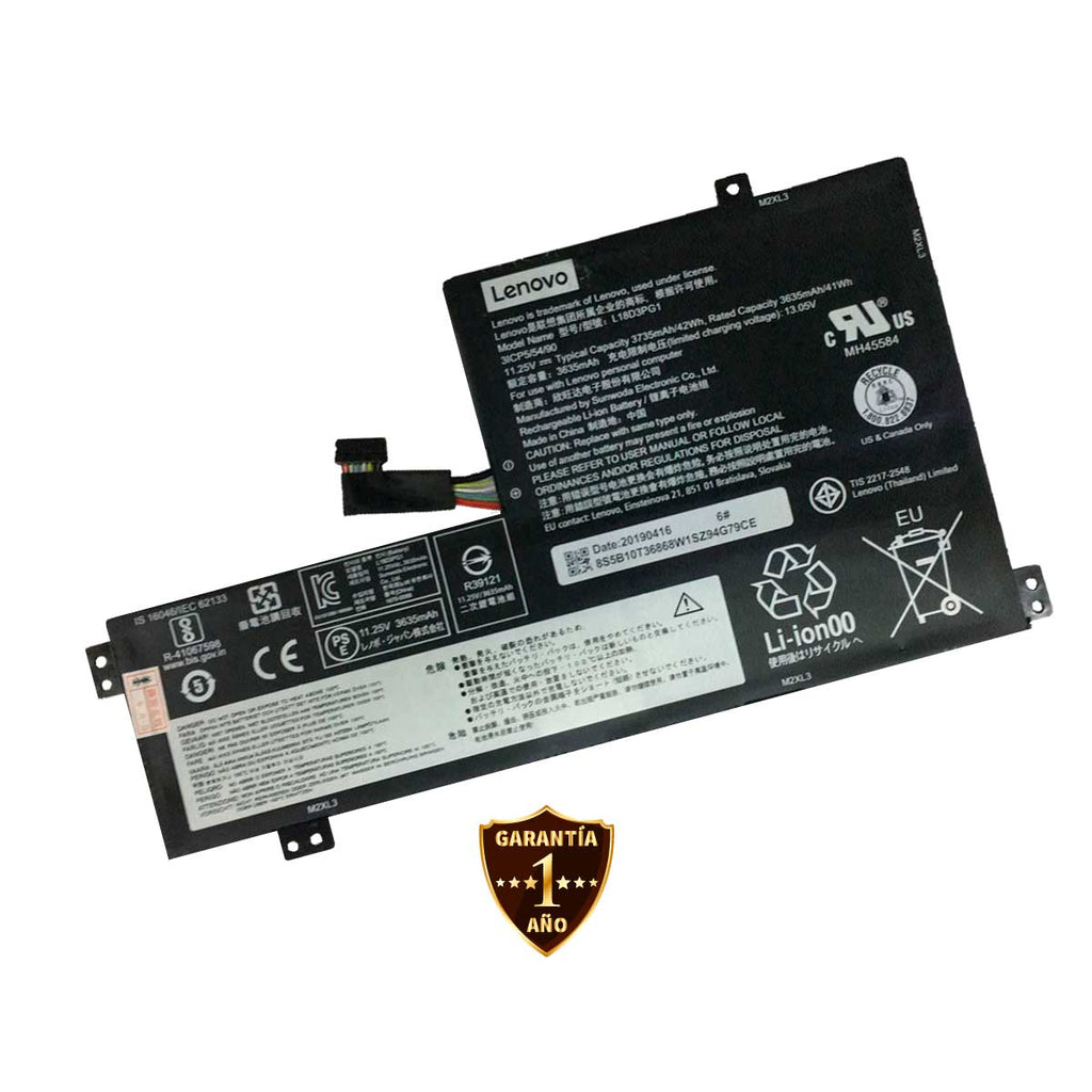 Batería L18D3PG1 para Laptop Lenovo® 100e 300e 500e Chromebook L17m3pb0 L17l3pb0 con 42Wh