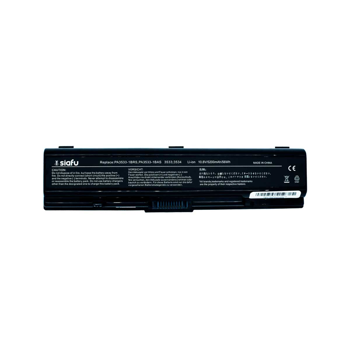 Batería para Laptop Toshiba® A200 A205 A210 A215 A300 L455 L500 Pa3534u con 4400mAh