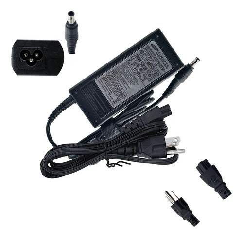 Cargador para Laptop Samsung® Nc20 Nc30 N130 N150 19v 2.1 - 3.15a con 40W - 60W Punta 5.5 x 3.0 mm