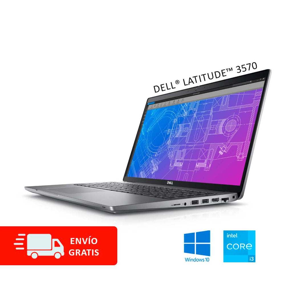 Laptop Dell® Latitude™ 3570 con Intel Core i3, RAM de 8GB / 16GB , 240GB hasta 1TB SSD al Mejor Precio y envío Gratis a todo México (Reacondicionado Clase A)
