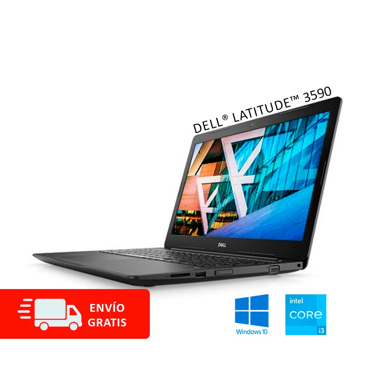 Laptop Dell® Latitude™ 3590 con Intel I3, RAM 8GB, 240GB SSD y
