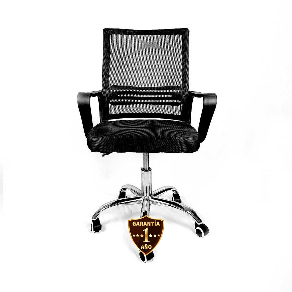 Silla de escritorio para oficina con soporte lumbar y ergonómica, rueditas y altura ajustable