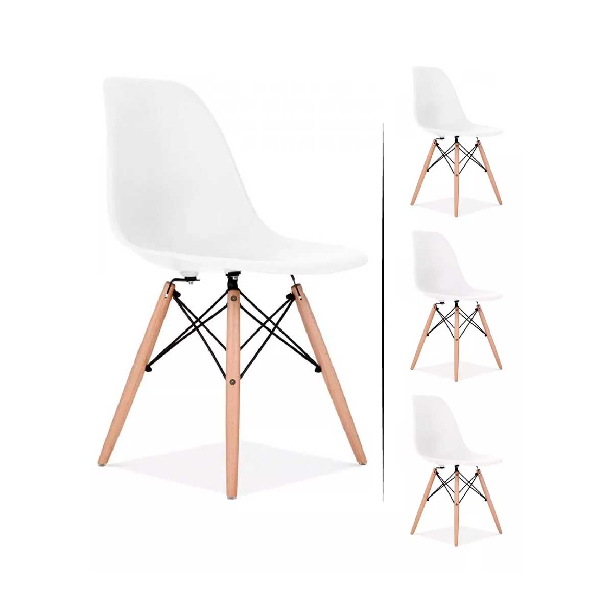Eleva tu Espacio con Estilo: Set de 4 Sillas Eames en Oferta