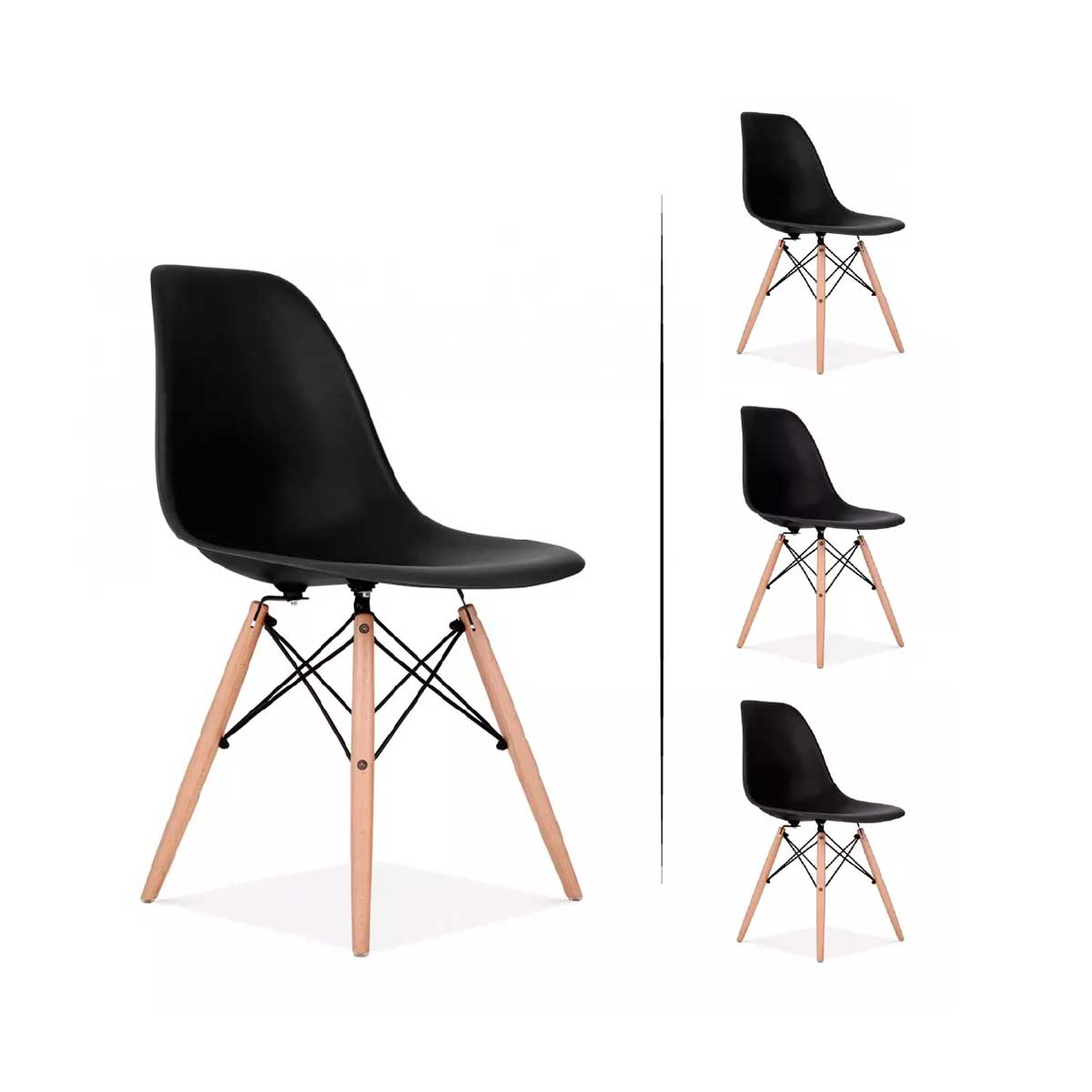 Eleva tu Espacio con Estilo: Set de 4 Sillas Eames en Oferta