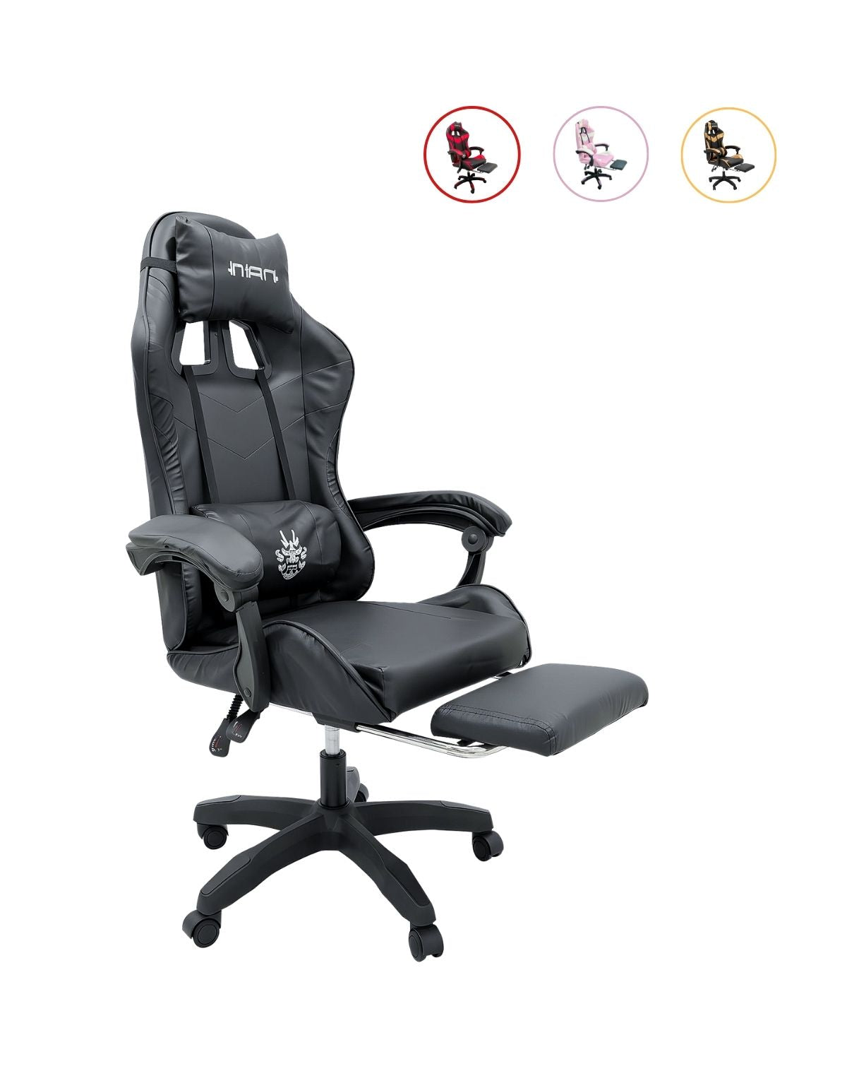 Silla Gamer Xmax Rest cómoda con Respaldo Ergonómico, reclinable y apoyapiés, ideal para Jugadores Profesionales | Marca Nian