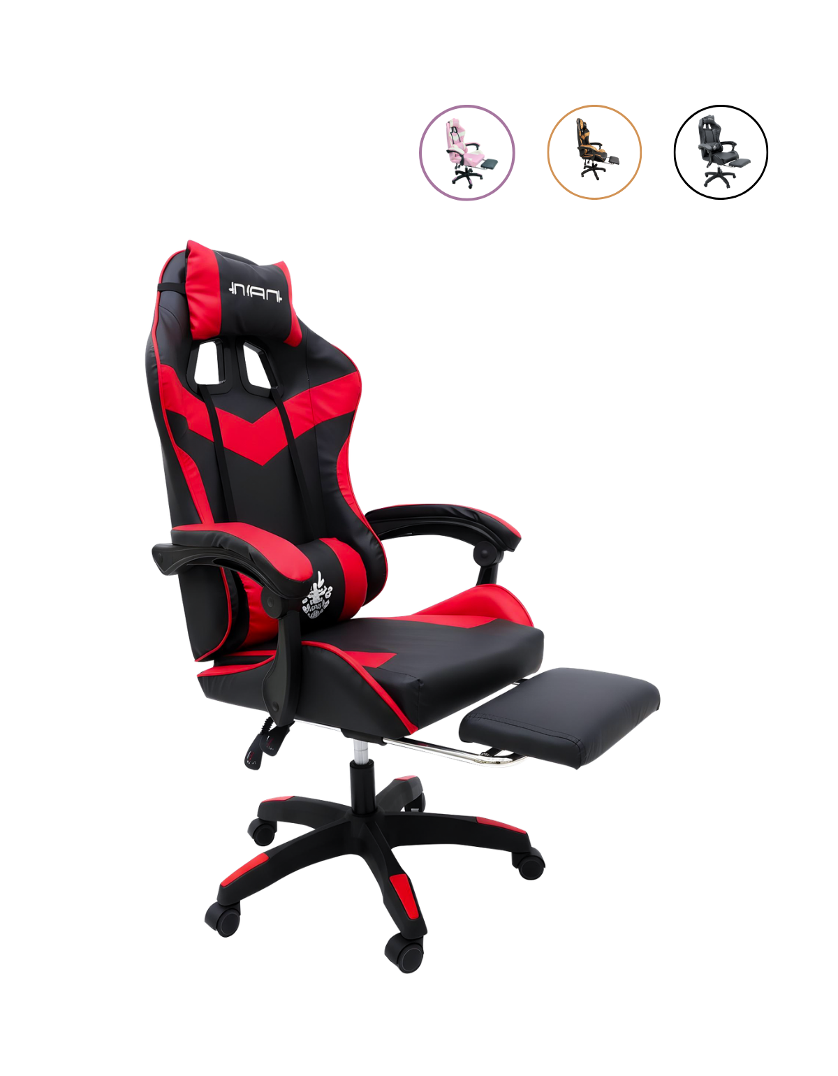 Silla Gamer Xmax Rest cómoda con Respaldo Ergonómico, reclinable y apoyapiés, ideal para Jugadores Profesionales | Marca Nian