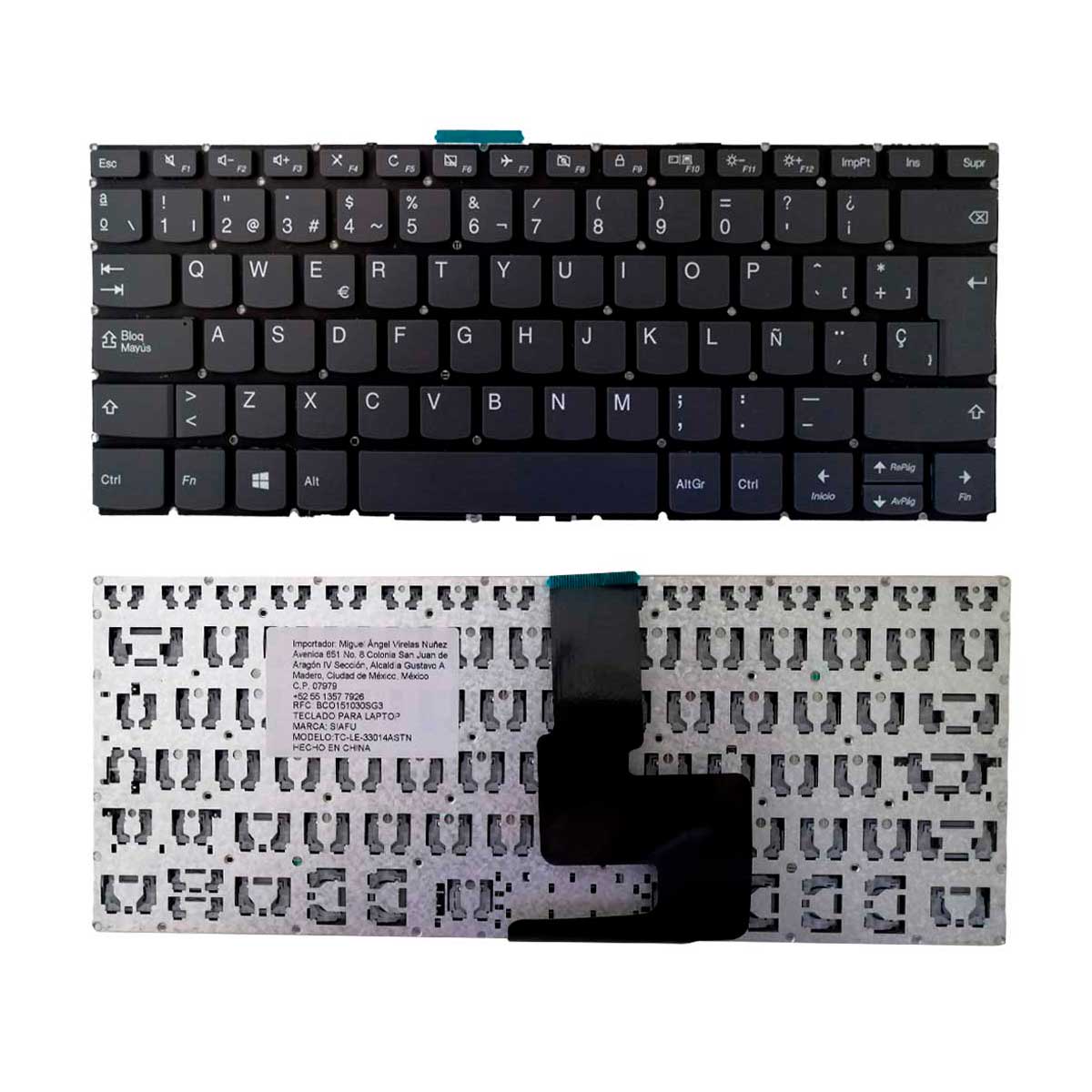 Teclado para laptop Lenovo® 330-14ast 330-14igm 330-14ikb 520s-14 Sup