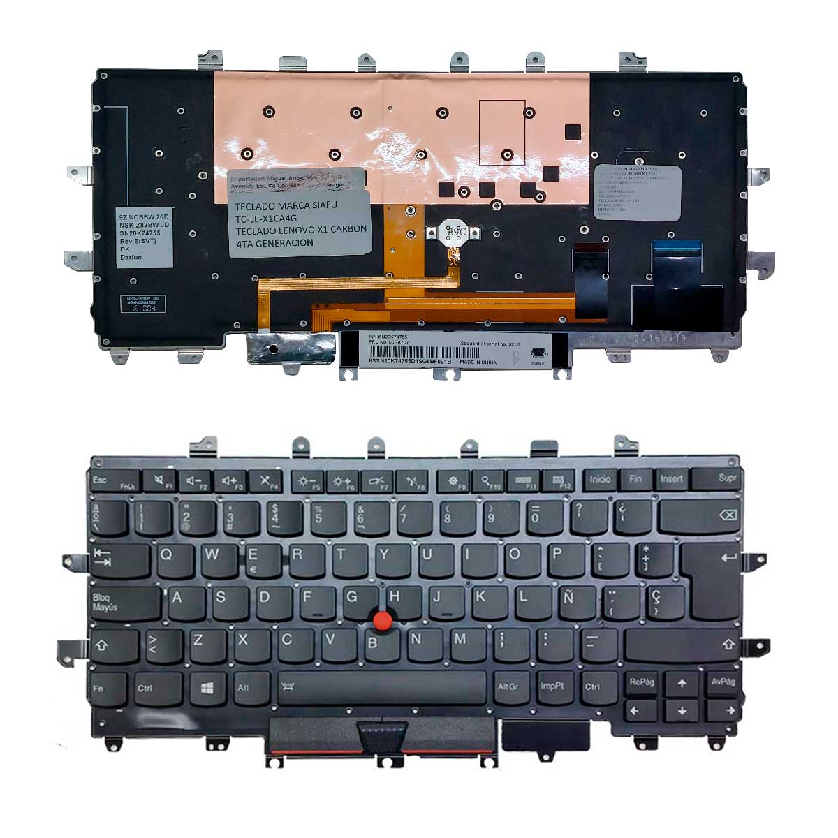 Teclado para Laptop Lenovo® X1™ 4ta Generación Español