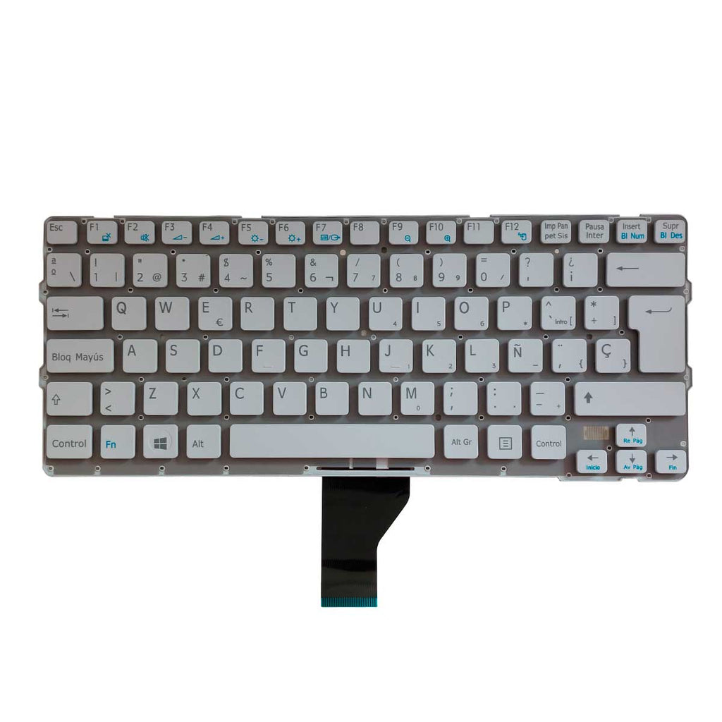 Teclado para Laptop Sony® Sve14 Sve 14 E14 Sve14111elw Sve14138ccw Blanco