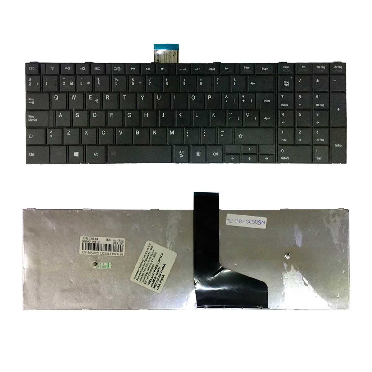 Teclado para Laptop Toshiba® C50 C50-a C50d C50dt C55 C55d C55t en Español