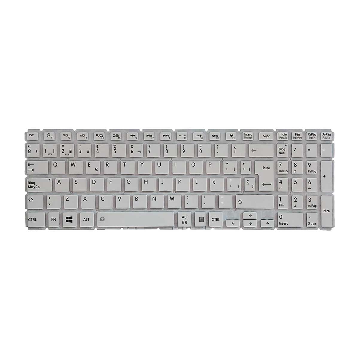 Teclado para Laptop Toshiba® L50 L50d L50dt L55 L55d S50 S55 S55t Blanco en Español