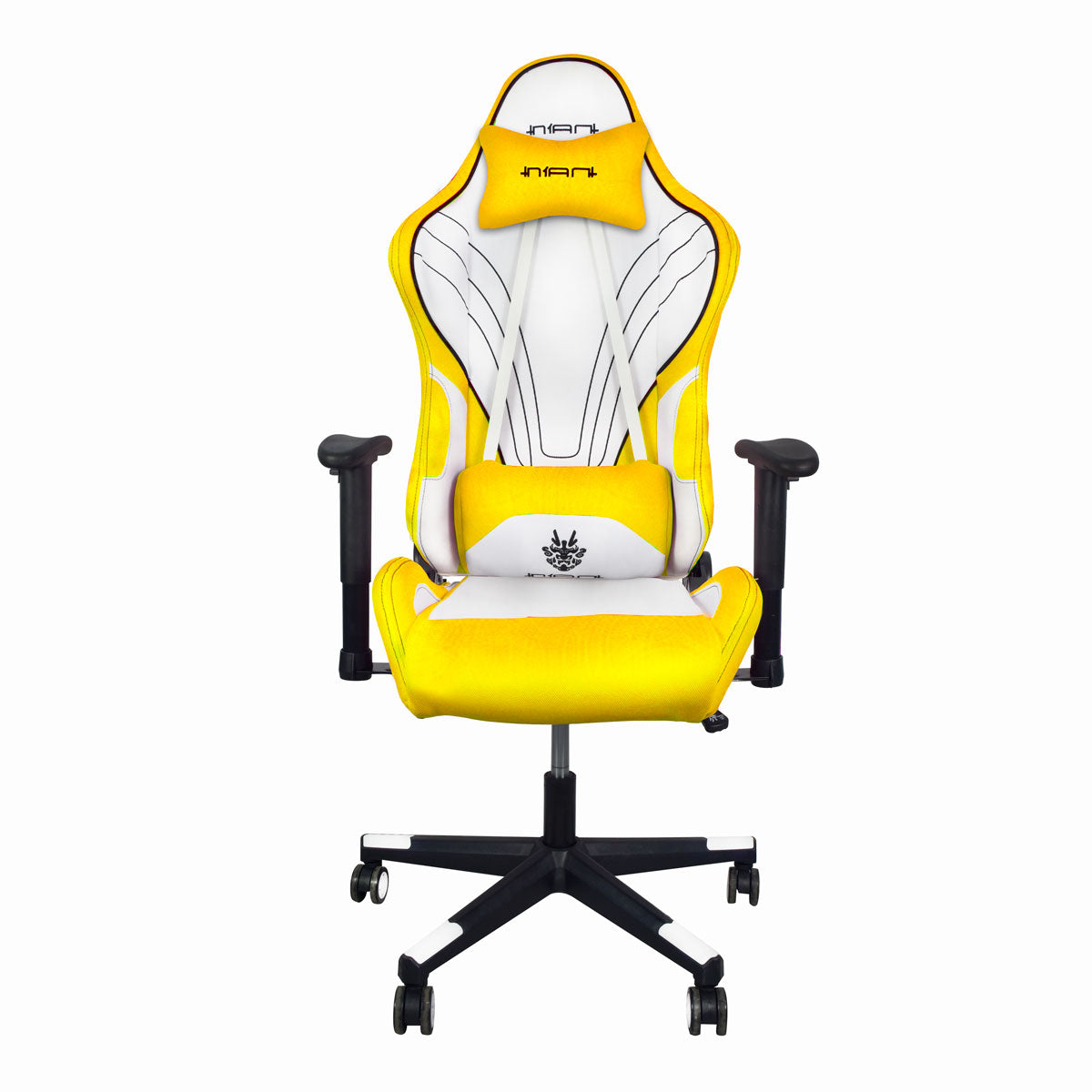 Silla Gamer Racing Amarilla para Amantes de las carreras, Reclinable y muy Cómoda Marca Nian