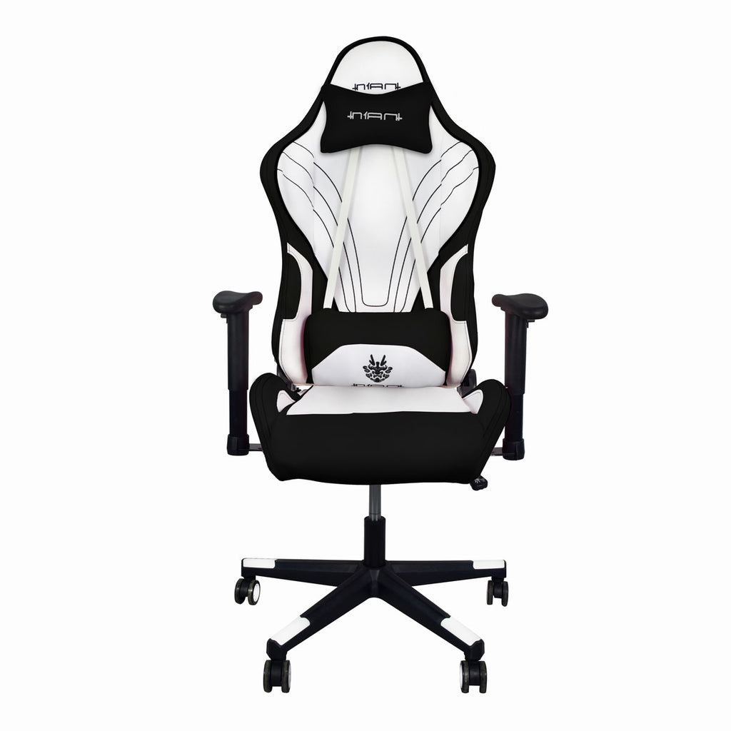 Silla Gamer Racing Negra Marca Nian: ¡la silla que necesitas para sentirte como un verdadero piloto de carreras! Soporta hasta 120kg y te brinda la comodidad que necesitas.