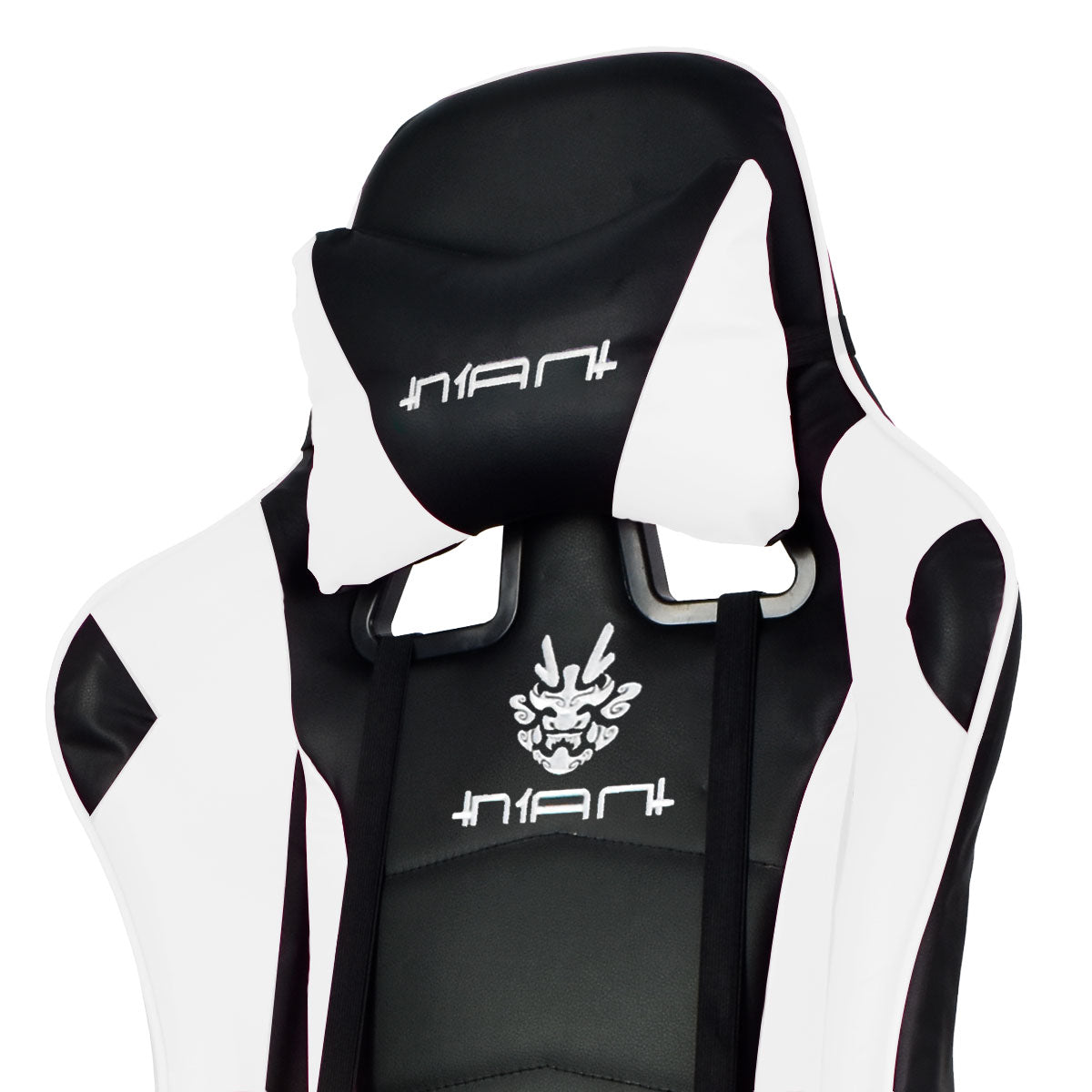 Silla Gamer PRO Blanca con Reposa pies Ergonómica y Reclinable a 180° | Marca Nian