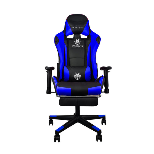 Silla Gamer PRO Azul con Reposa pies Ergonómica y Reclinable a 180° | Marca Nian