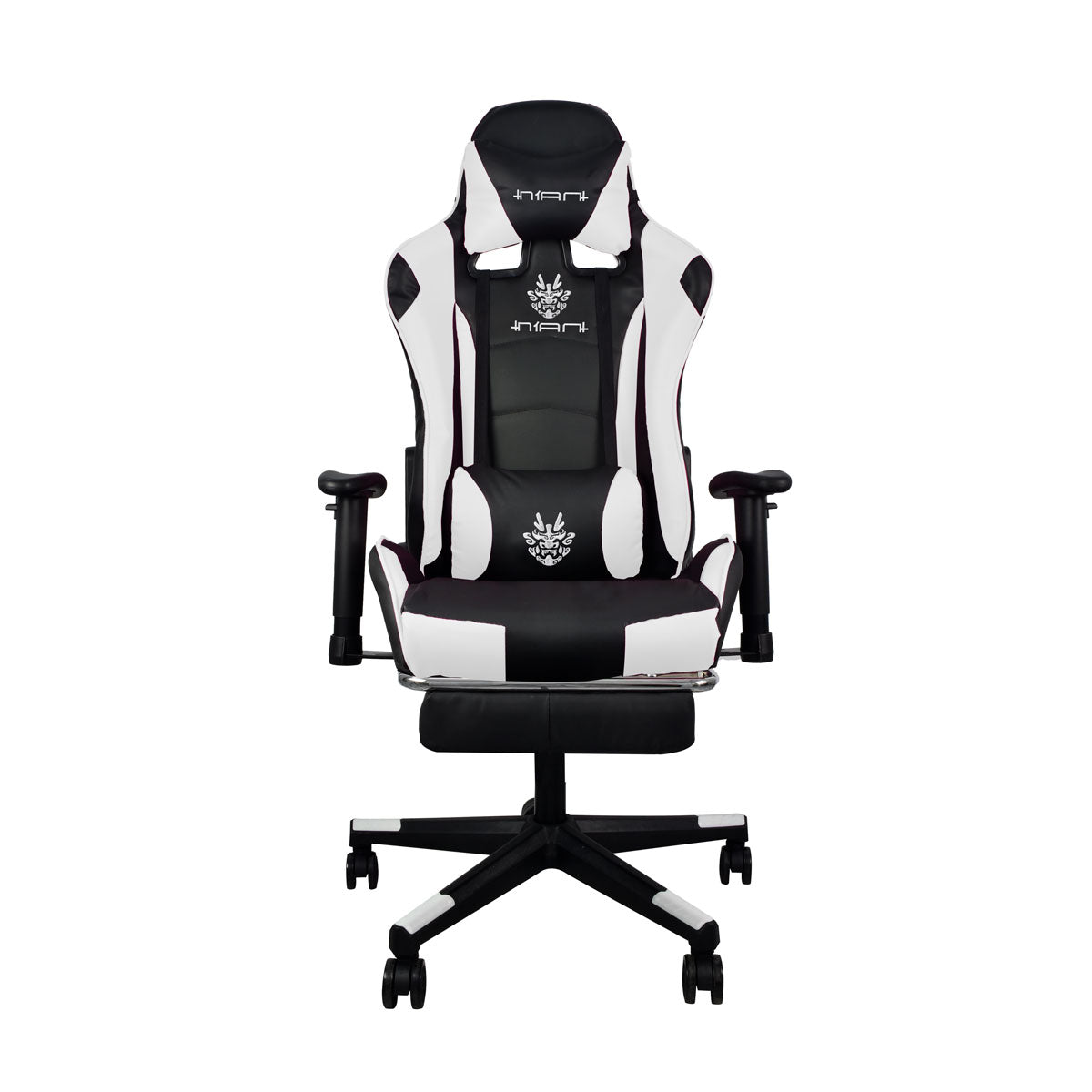Silla Gamer PRO Blanca con Reposa pies Ergonómica y Reclinable a 180° | Marca Nian