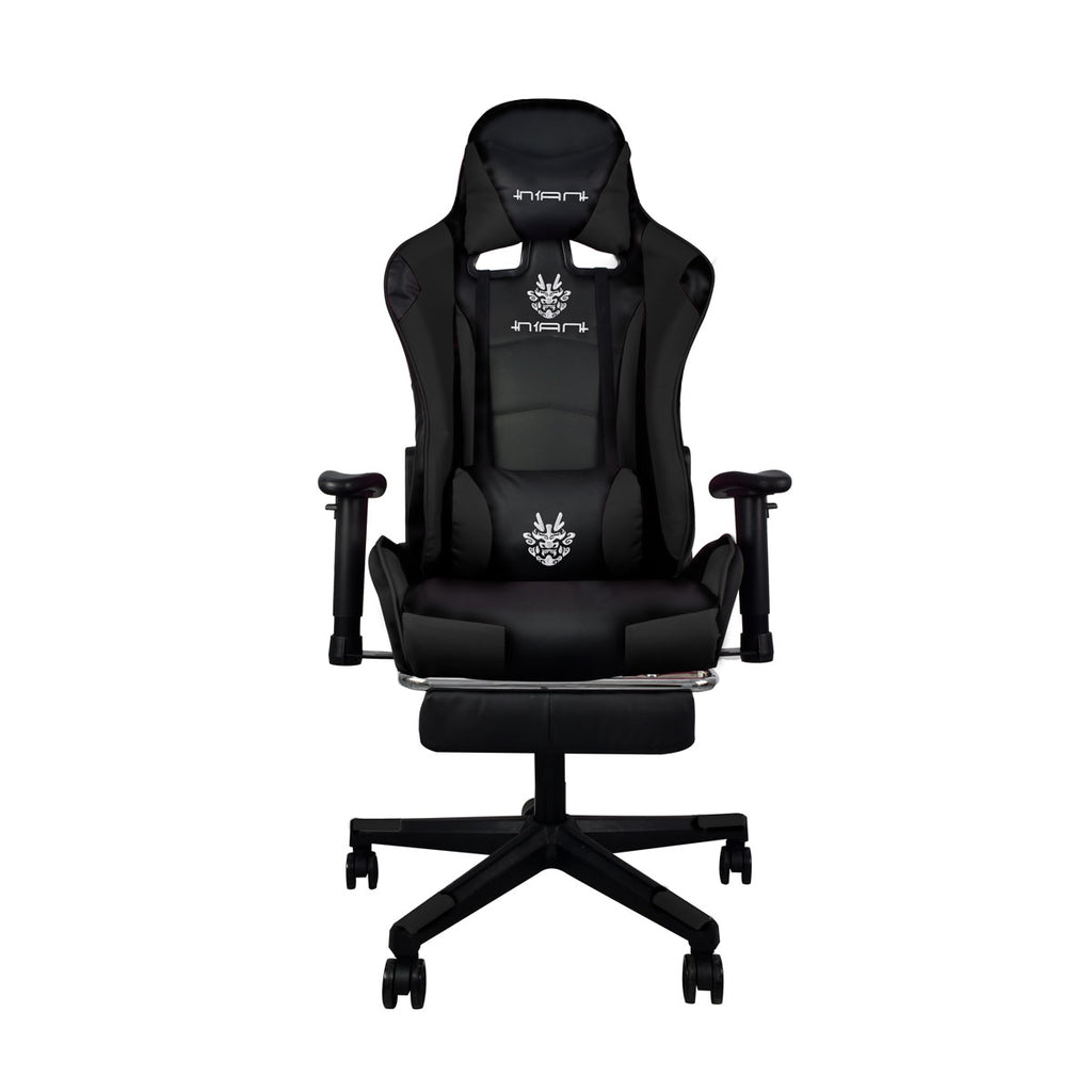 Silla Gamer PRO Negra con Reposa pies Ergonómica y Reclinable a 180° | Marca Nian