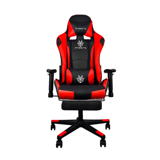 Silla Gamer PRO Roja con Reposa pies Ergonómica y Reclinable a 180° | Marca Nian