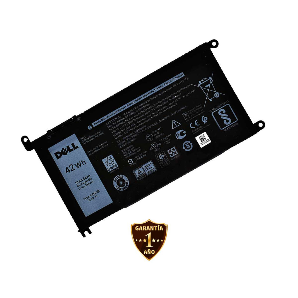 Batería Wdx0r para Laptop Dell® Inspiron 15 5567 5568 42wh Certificada