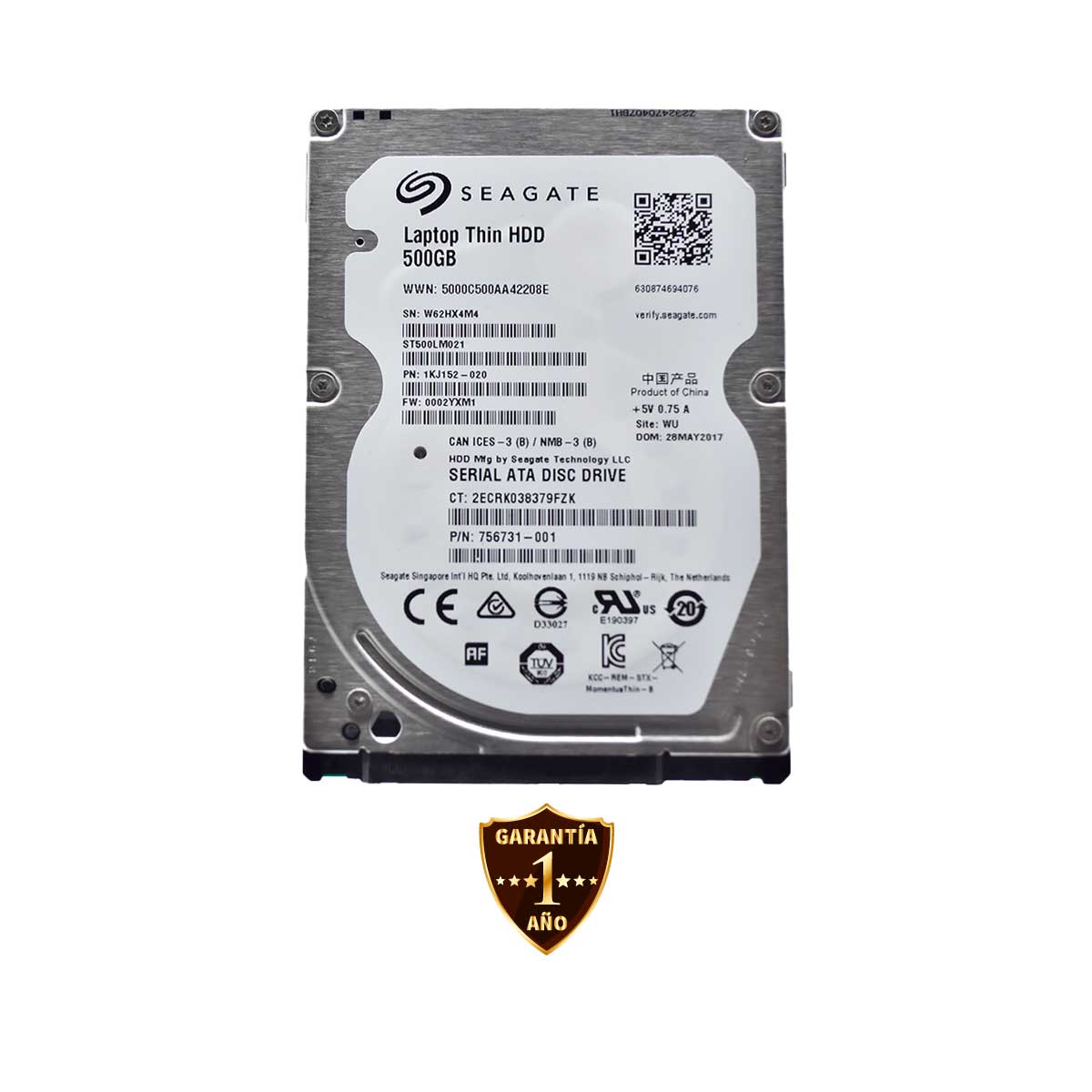Disco Duro Mecánico de 500GB para Laptops o PC de gran calidad y 12 meses de garantía